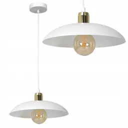 LAMPA WISZĄCA METALOWY TALERZ KLOSZ SUFITOWA LOFT