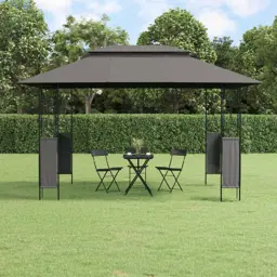vidaXL Altana z dachem, antracytowa, 400x300x270 cm, stal