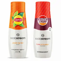 2x syrop Sodastream Lipton Ice Tea Brzoskwinia + Shwip Shwap Cola Orange