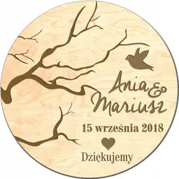 PODZIĘKOWANIE DLA GOŚCI ŚLUB, wesele MAGNES MK14