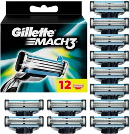 Wkłady do maszynki Gillette Mach3 12 szt. ostrza nożyki wymienne zapasowe