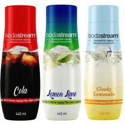 Zestaw 3 koncentratów SodaStream Cola+Lemon-Lime+Lemonade