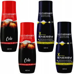 Zestaw 4 koncentratów SodaStream 2x (Cola+Energy)