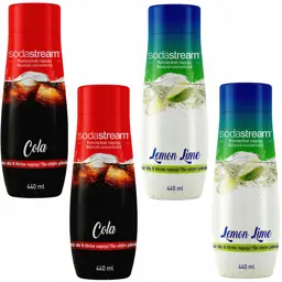 Zestaw 4 koncentratów SodaStream 2x (Cola+Lemon-Lime)