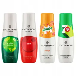 SODASTREAM Cola + Mirinda + 7Up + Mojito syropy do saturatora 4 szt.