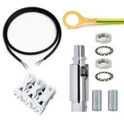 ZESTAW DO ROBIENIA LAMP KABEL NYOPEL KOSTKA PRZEGUB PODKŁADKI NAKRĘTKI DIY
