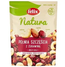 FELIX Natura Pełnia szczęścia z żurawiną bez soli 140 g