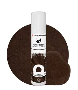 Zamsz w Sprayu BRĄZ CZEKOLADOWY Food Colours Velvet 100 ml  Dark Chocolate