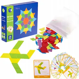 PUZZLE DREWNIANE UKŁADANKA GRA MONTESSORI KREATYWNE 155 ELEMENTY
