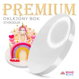 Cake Board Base White 25 cm 2 cm Cake Drum Premium Brand4Cake