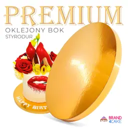 Cake Board Base Gold 25 cm 2 cm Cake Drum Round Premium Brand4Cake