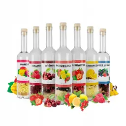 DOMOWA NALEWKA Butelka 500ml z owocami do przygotowania własnej nalewki