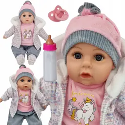 LALKA BOBAS MÓWI I ŚPIEWA PO POLSKU 45CM+SMOCZEK+BUTELKA_568