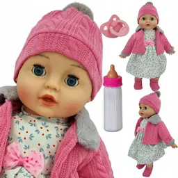 LALKA BOBAS MÓWI I ŚPIEWA PO POLSKU ZAMYKA OCZY 45CM+SMOCZEK+BUTELKA_11