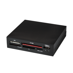 Czytnik kart USB 2.0, wewnętrzny 3,5" do instalacji, czarny, Logilink