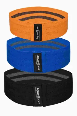 AQUA-SPORT ZESTAW POWERSTRECH HIP BAND BLACK-BLUE-ORANGE AS678