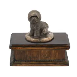Bichon Frise, Tenerife Dog - urna na psie prochy, klasyczna urna ze statuetką, elegancka urna z psem marki Art-Dog