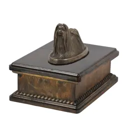 Maltańczyk, Bichon Maltiase, Maltese - urna na psie prochy, klasyczna urna ze statuetką, elegancka urna z psem marki Art-Dog