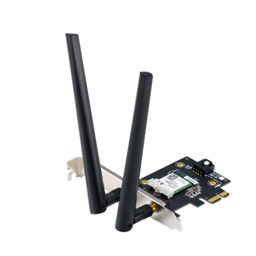 Asus | AX1800 Dual-Band Bluetooth 5.2 PCIe Wi-Fi Adapter | PCE-AX1800 | 802.11ax | 574+1201 Mbit/s | Mbit/s | Ethernet LAN (RJ-45) ports | Mesh Support No | MU-MiMO Yes | No mobile broadband | Antenna