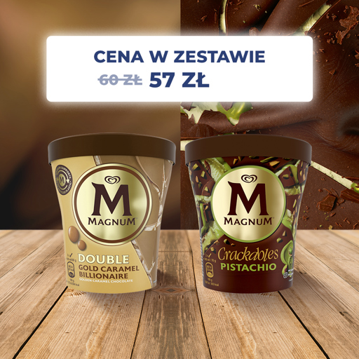 Zestaw 2 kubków Magnum - MAGNUM La Pistache 440ml + MAGNUM DOUBLE Billionaire 440 ml