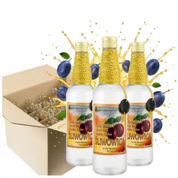 20x BUTELKI ŚLIWOWICA ŁĄCKA ZŁOTA 500ml Zdobiona Butelka Monopol KRATOWNICA