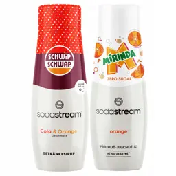 Zestaw 2 koncentratów Sodastream Shwip Shwap Cola Pomarańcza + Mirinda Zero